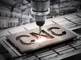 CNC machine engraving metal with high precision during software-controlled operation.