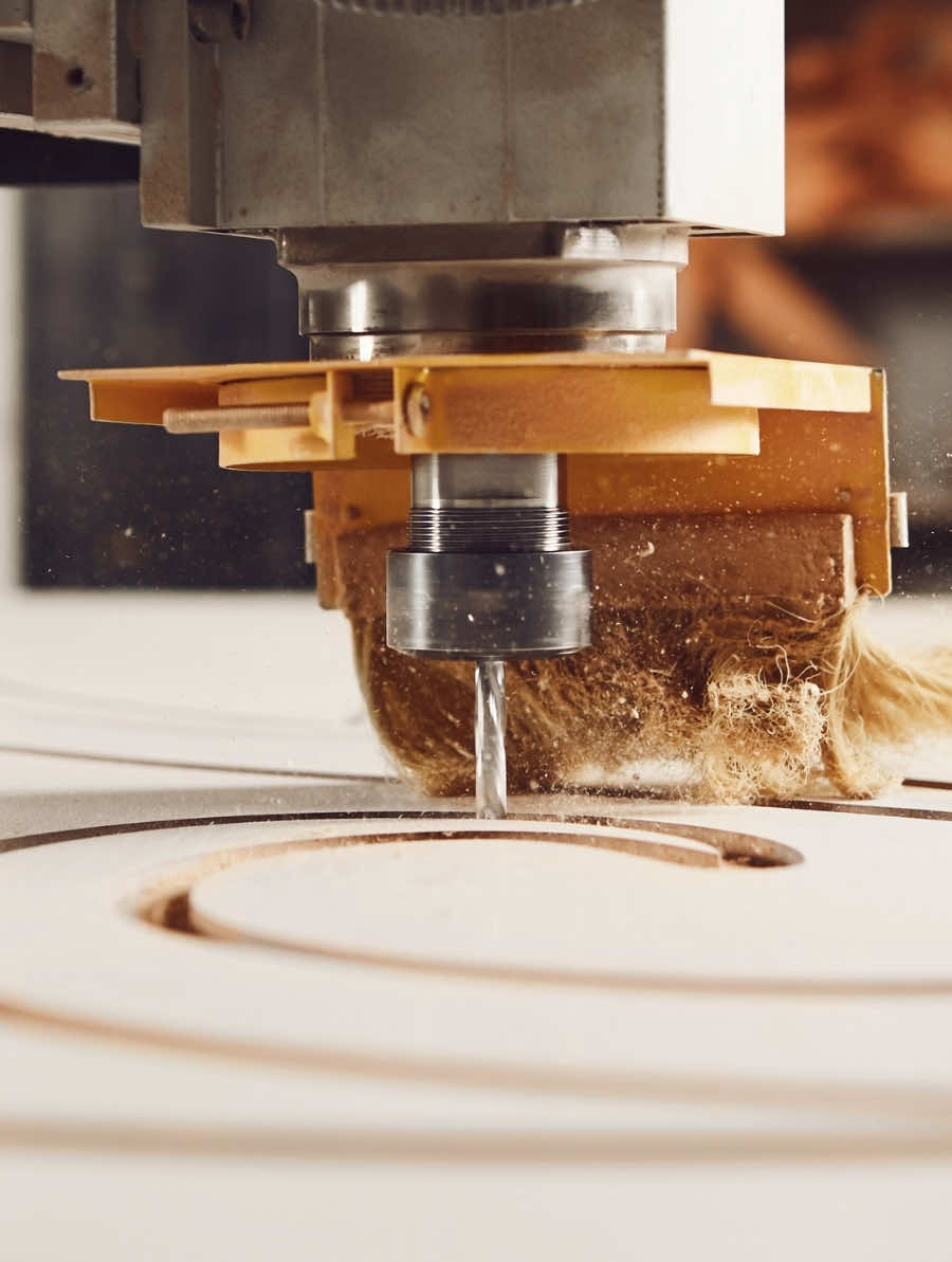 Wood and Furniture – "CNC milling machine shaping wood for furniture manufacturing"