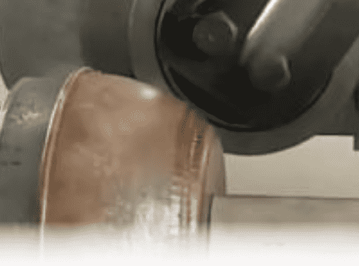 CNC hammering system for textured metal surfaces.