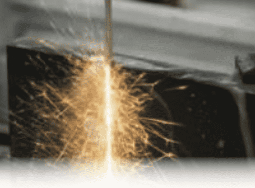CNC wire cutting process for detailed metalwork.