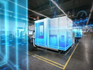Smart CNC lathe machine integrated with digital systems, highlighting innovations in Lathe Works Technology.